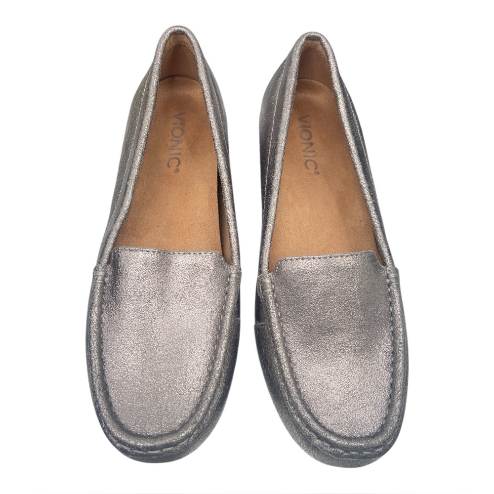 Vionic Debbie Metallic Rose Gold Womens Flat‎ Loafers Shimmer 7